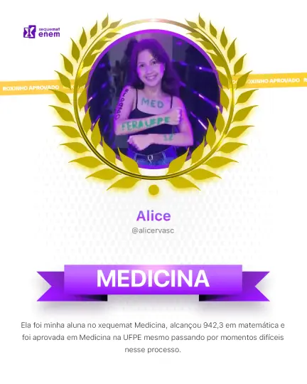 Card de aprovação de aluno do método xequemat