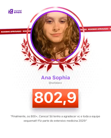 Card de aprovação de aluno do método xequemat