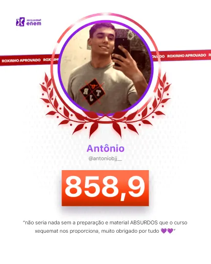 Card de aprovação de aluno do método xequemat