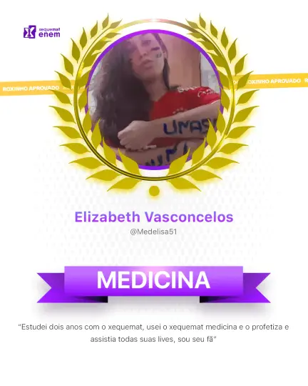 Card de aprovação de aluno do método xequemat
