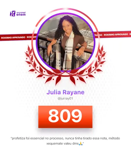 Card de aprovação de aluno do método xequemat
