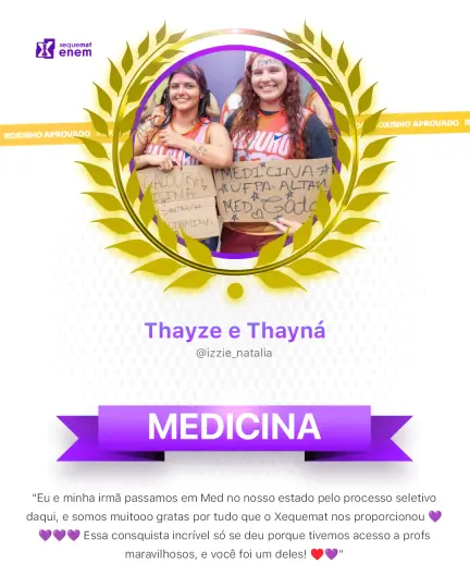 Card de aprovação de aluno do método xequemat