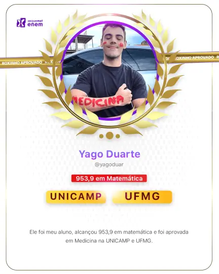 Card de aprovação de aluno do método xequemat